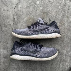 Nike Women’s Grey and Black Flyknit Running Shoes